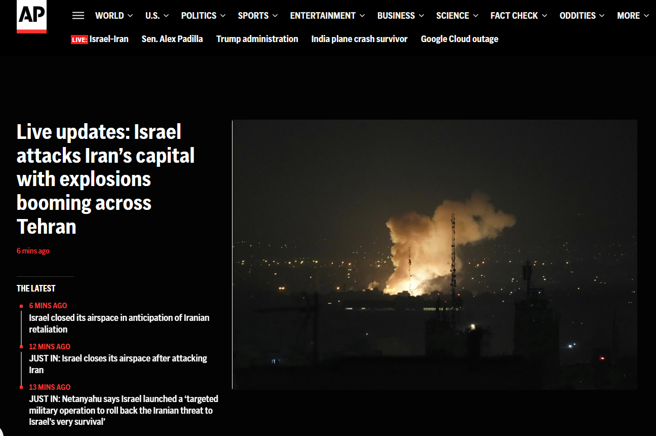 "חשש ממלחמה כוללת" | כותרות דרמטיות ברחבי העולם על פתיחת המלחמה עם איראן