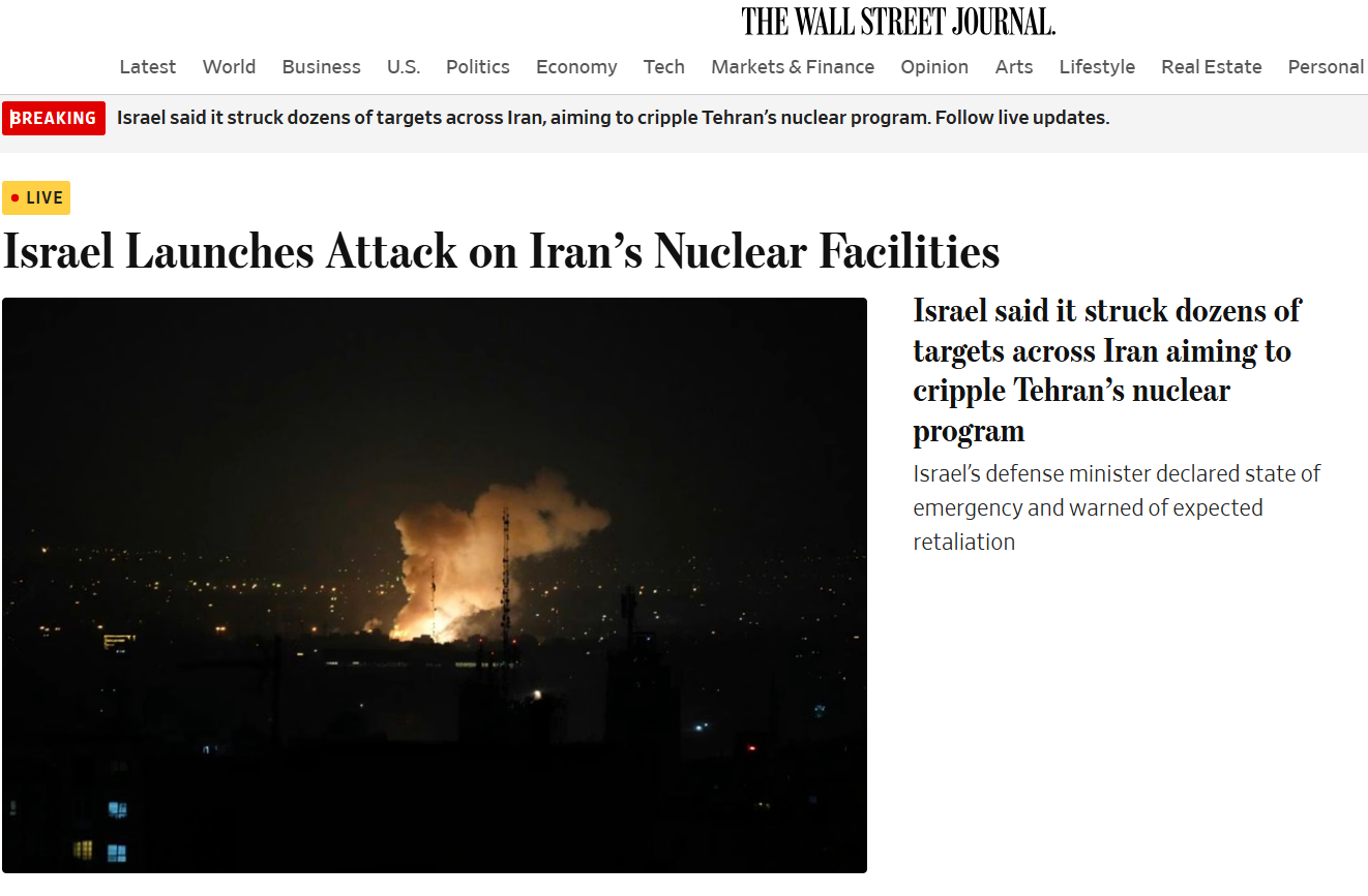 "חשש ממלחמה כוללת" | כותרות דרמטיות ברחבי העולם על פתיחת המלחמה עם איראן