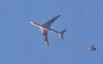 בדרך לאיראן: תדלוק אווירי של מטוסי קרב בשמי סוריה | תיעוד