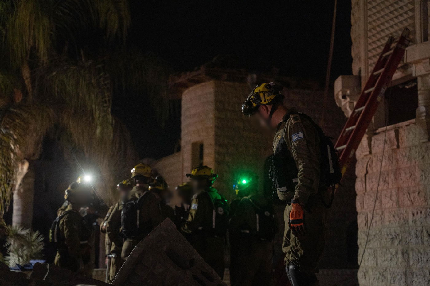 כוחות פיקוד העורף בזירת הנפילה בטמרה