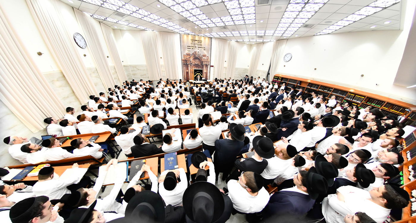 הגאון רבי ישראל בונים שרייבר בשיחה בבית השם