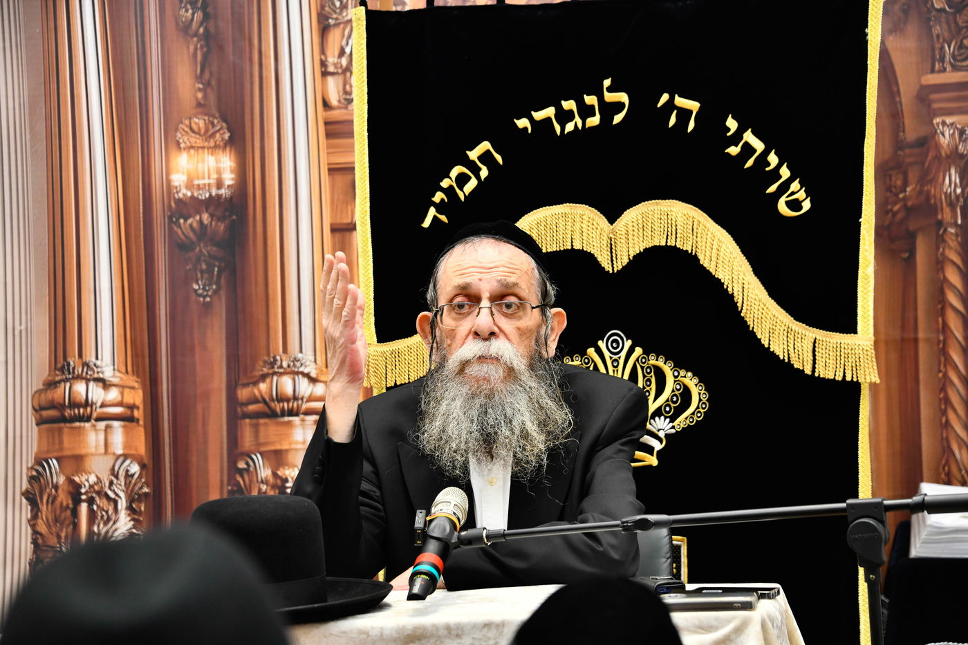 הגאון רבי ישראל בונים שרייבר בשיחה בבית השם