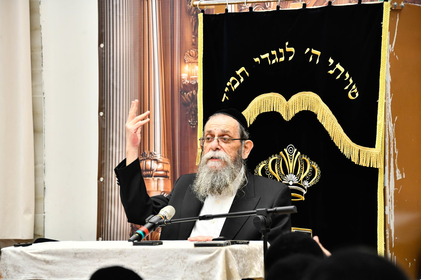 הגאון רבי ישראל בונים שרייבר בשיחה בבית השם