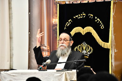 הגאון רבי ישראל בונים שרייבר בשיחה בבית השם