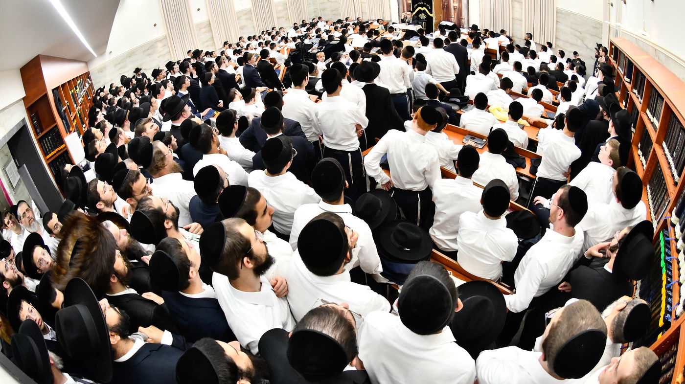 הגאון רבי ישראל בונים שרייבר בשיחה בבית השם