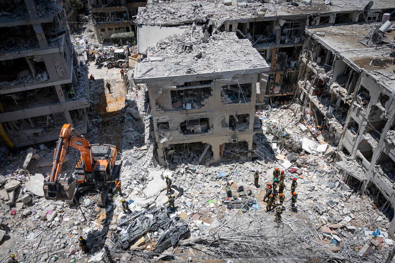 אזור הנפילה בבת ים. הרס בלתי נתפס