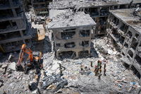 אזור הנפילה בבת ים. הרס בלתי נתפס