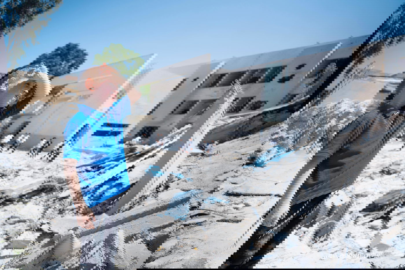 ההרס בזירת הנפילה בבני ברק