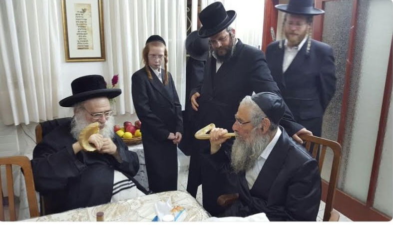 גאב"ד מאקאווא אצל המנוח בודק שופרות לפני ראש השנה