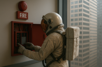 תחושה של חוסר התאמה. אסטרונאוט בפעולת כיבוי אש (אילוסטרציה)