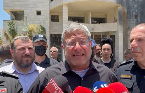 בן גביר בזירת הנפילה: לאיראנים יש מאות הרוגים, הם מנסים להסתיר את זה"