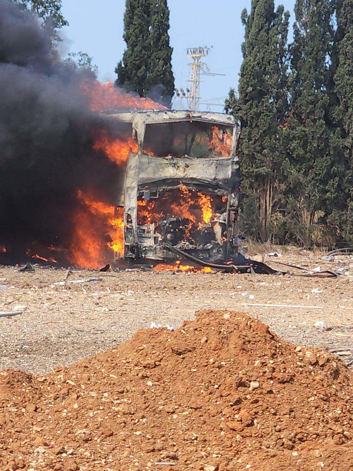 זירת הנפילה בחניון האוטובוסים בהרצליה