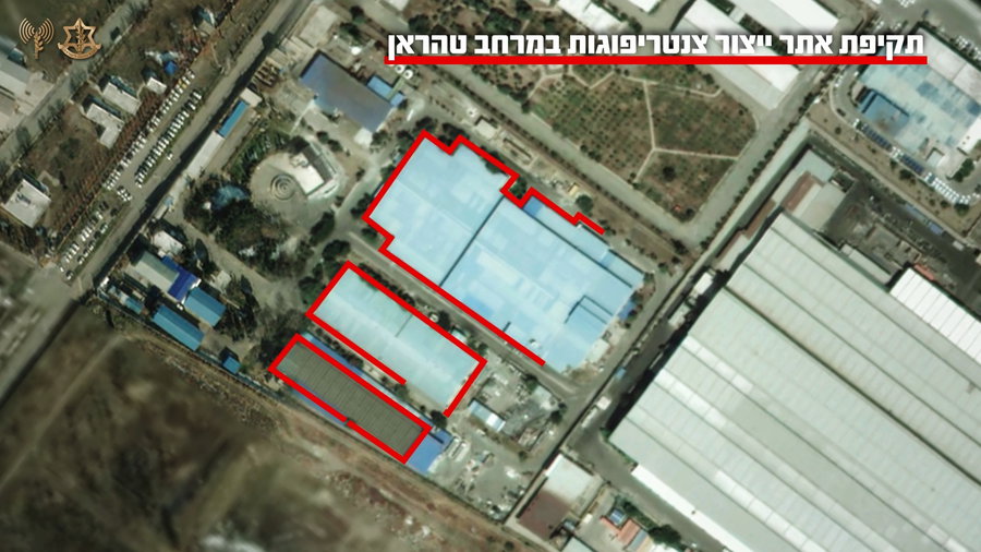 אילוסטרציה תלת-מימדית של אתר לייצור צנטריפוגות שהותקף במרחב טהראן