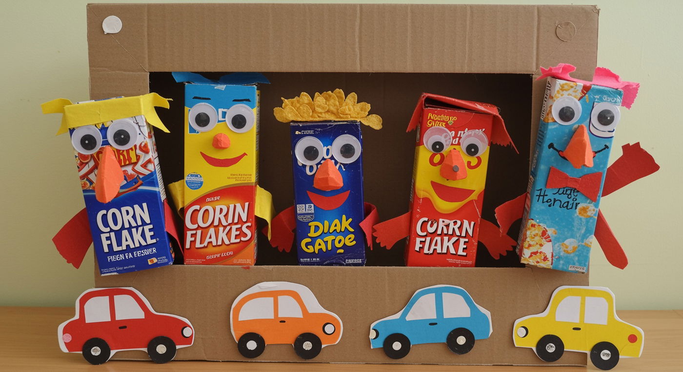 דמויות מקופסאות קרטון