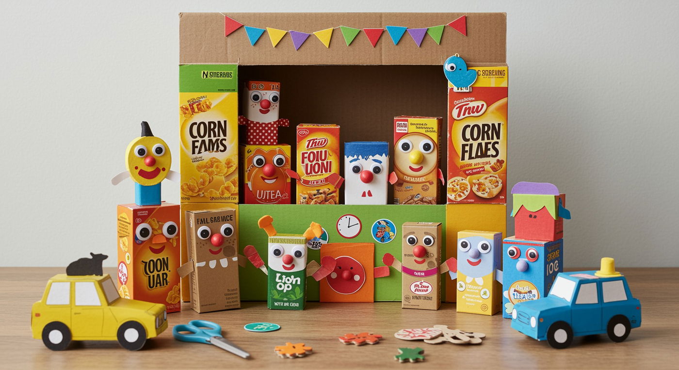 דמויות מקופסאות קרטון