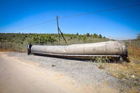 נס בשומרון - חלק ענק מטיל נפל בכניסה לעיר אריאל