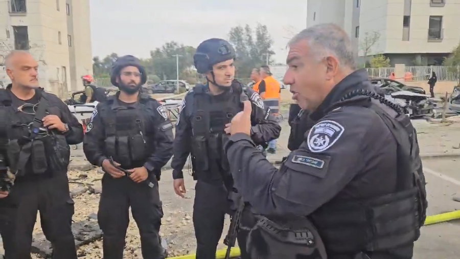 זירת הפגיעה בבאר שבע
