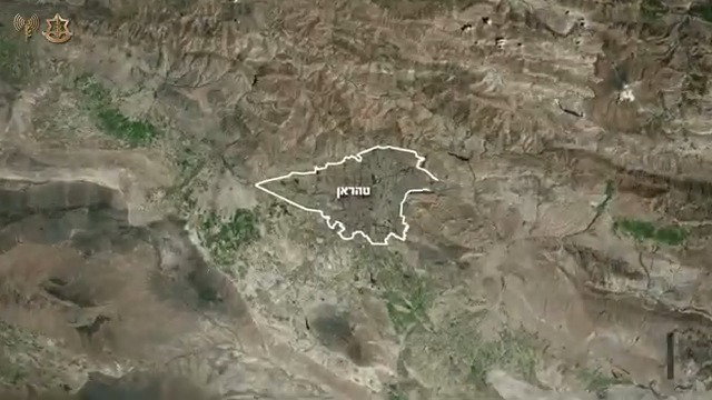 מפה של יעדי הגרעין ואתרי הייצור שהותקפו במרחב טהראן