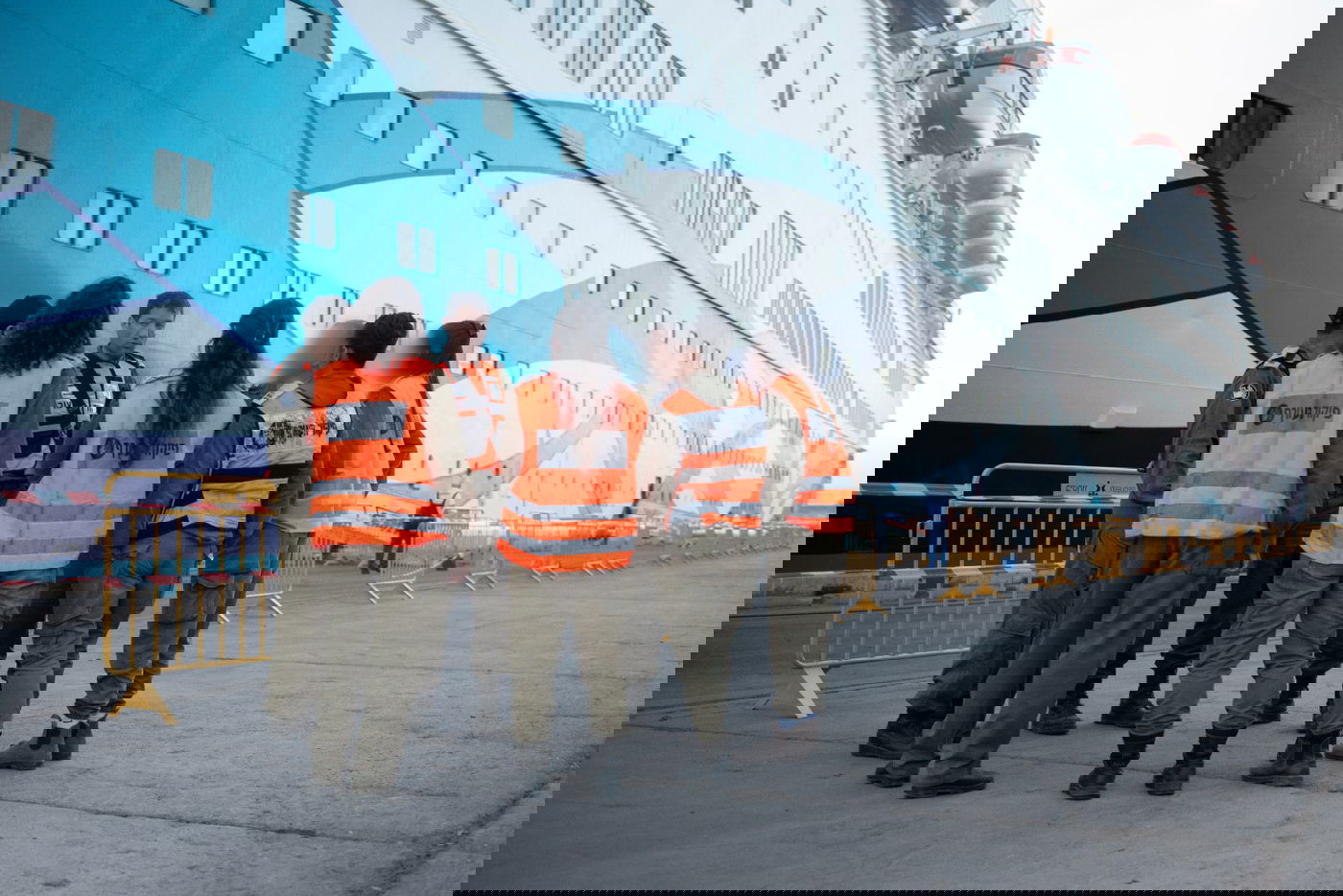 עגינת האונייה בנמל אשדוד