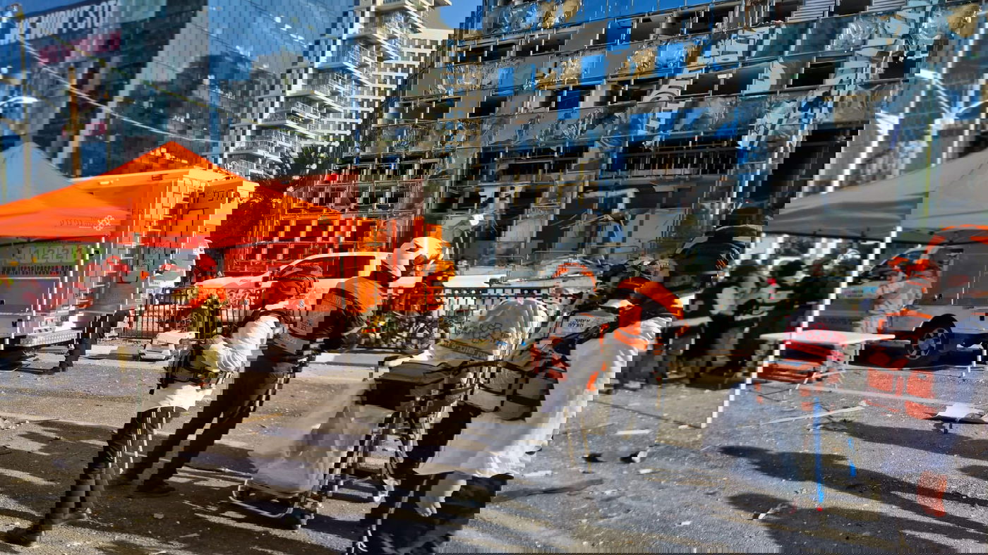 מתנדבי איחוד הצלה בזירות הנפילה