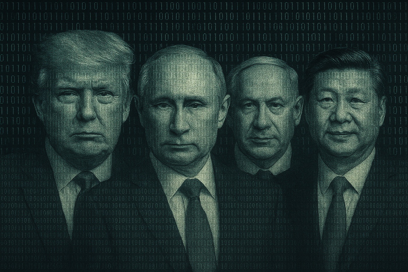 מנהיגי עולם בשורות קוד. אילוסטרציה