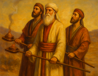 קְחוּ לָכֶם מַחְתּוֹת קֹרַח וְכָל עֲדָתוֹ