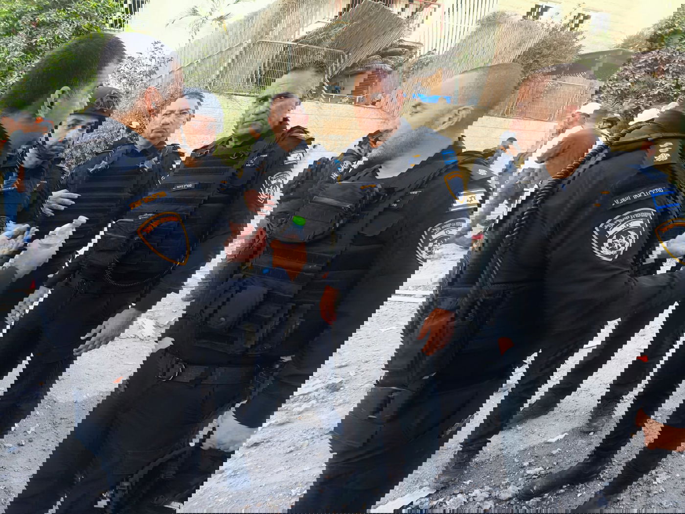 פעילות כוחות המשטרה בזירת הנפילה בבאר שבע