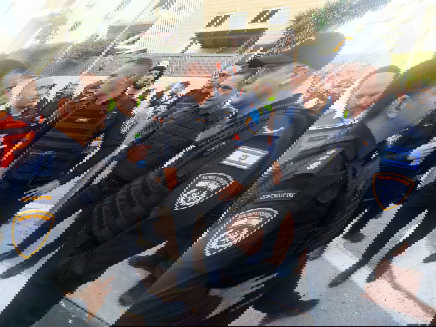 פעילות כוחות המשטרה בזירת הנפילה בבאר שבע