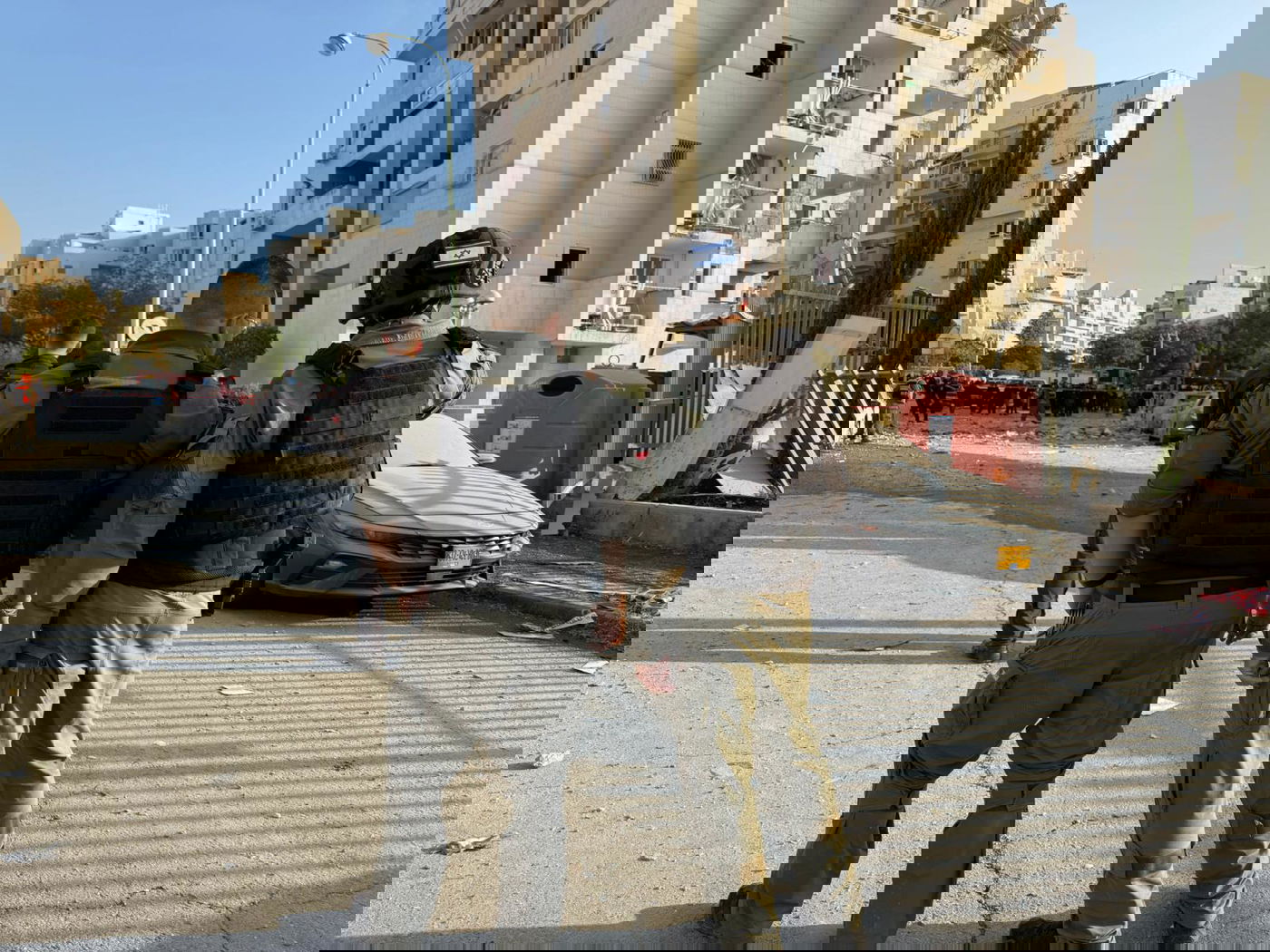 פעילות כוחות המשטרה בזירת הנפילה בבאר שבע