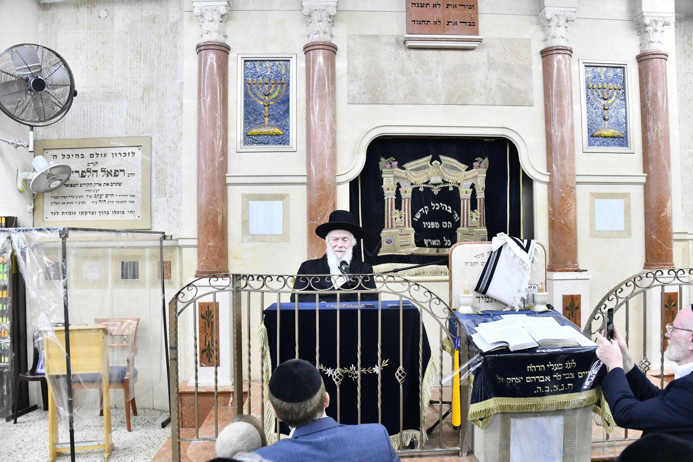 עצרת חיזוק בבית הכנסת ברמת אלחנן