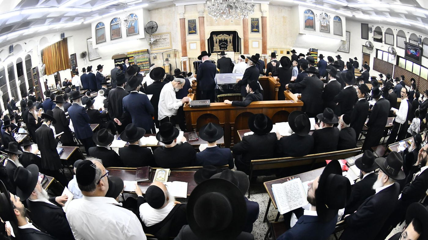 עצרת חיזוק בבית הכנסת ברמת אלחנן