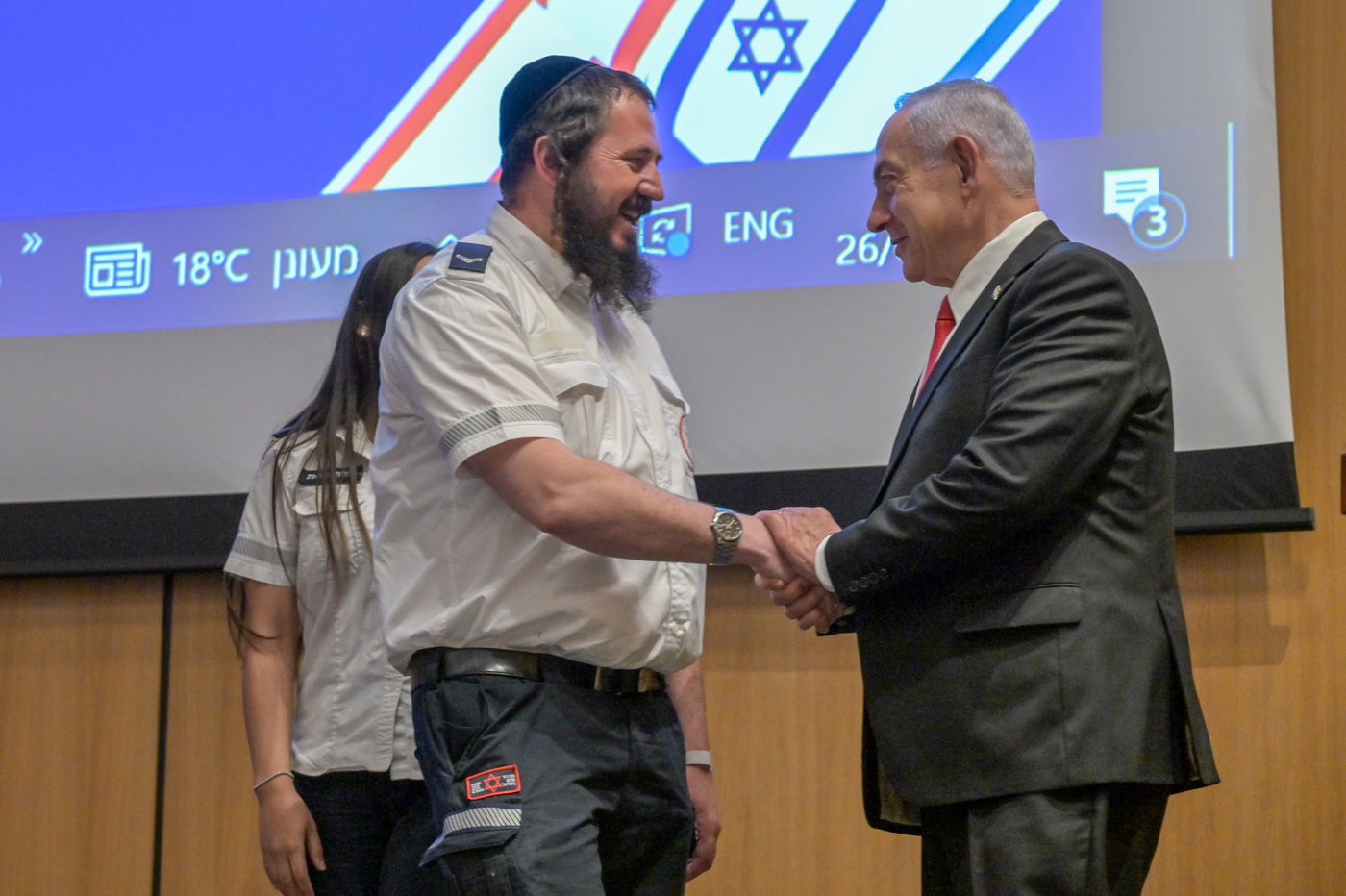 ראש הממשלה נתניהו בבנק הדם של מגן דוד אדום