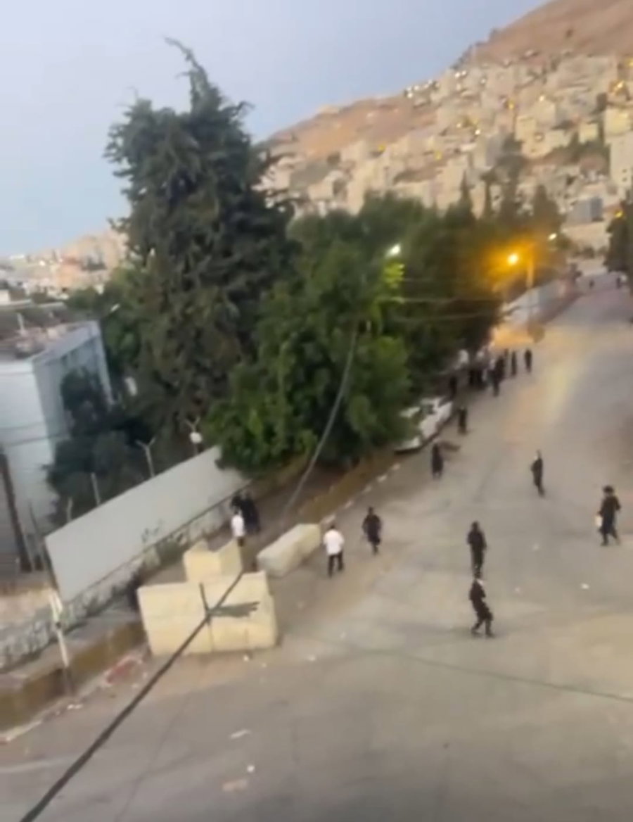 עימות מסוכן בין יהודים לערבים בשכם