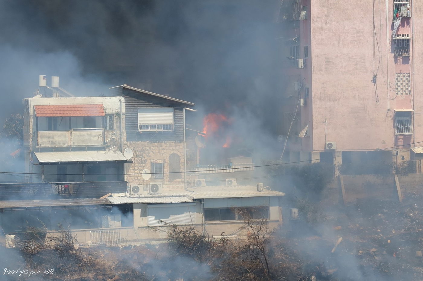 השריפה בשכונת חליסה בחיפה