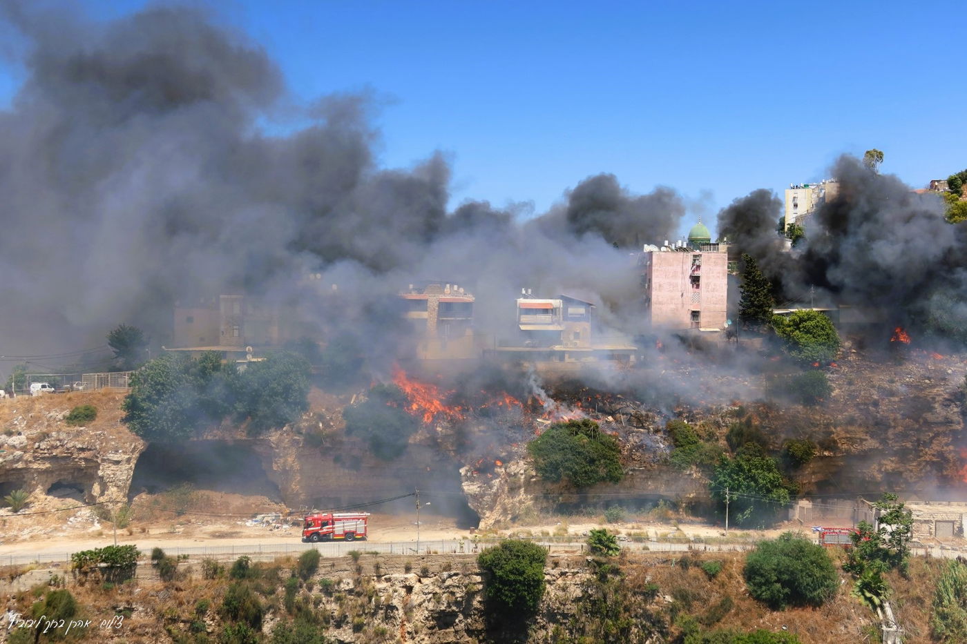 השריפה בשכונת חליסה בחיפה