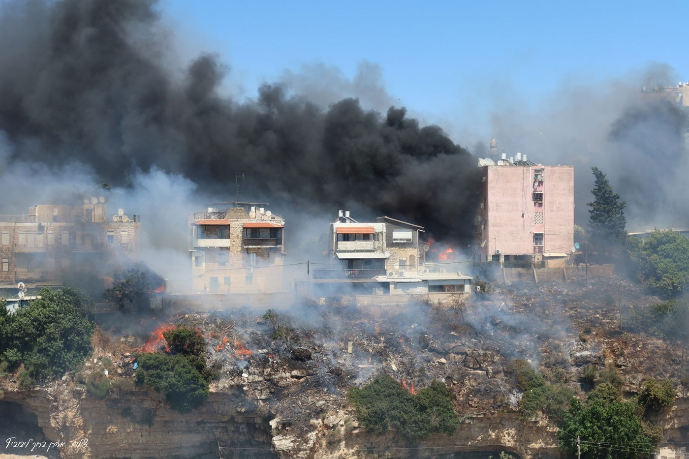 השריפה בשכונת חליסה בחיפה