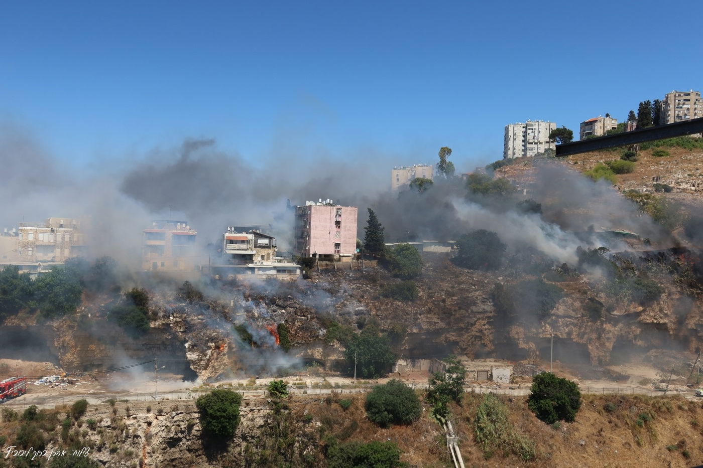 השריפה בשכונת חליסה בחיפה