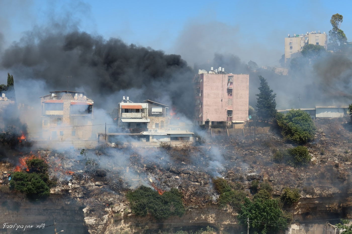 השריפה בשכונת חליסה בחיפה