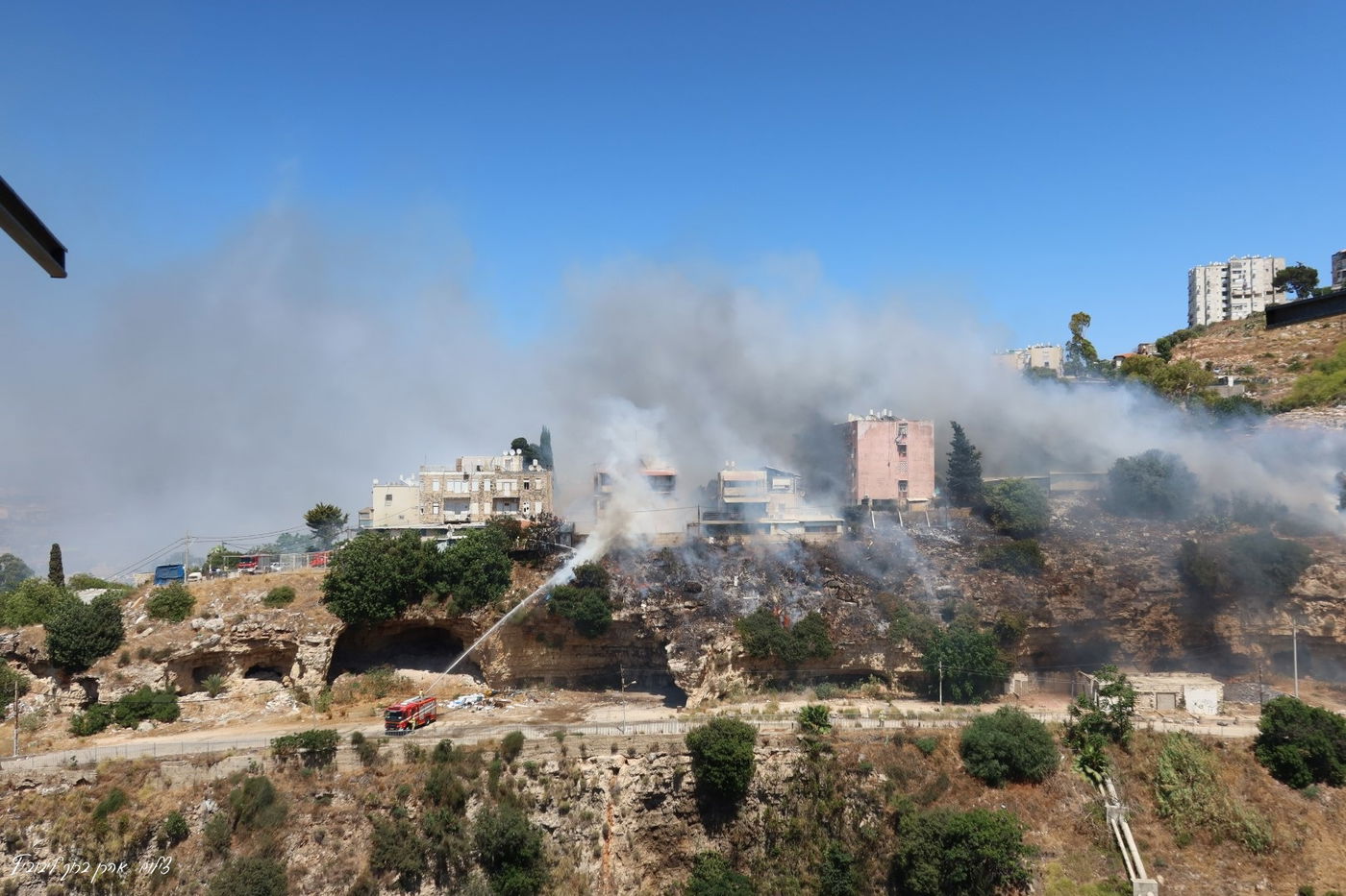 השריפה בשכונת חליסה בחיפה
