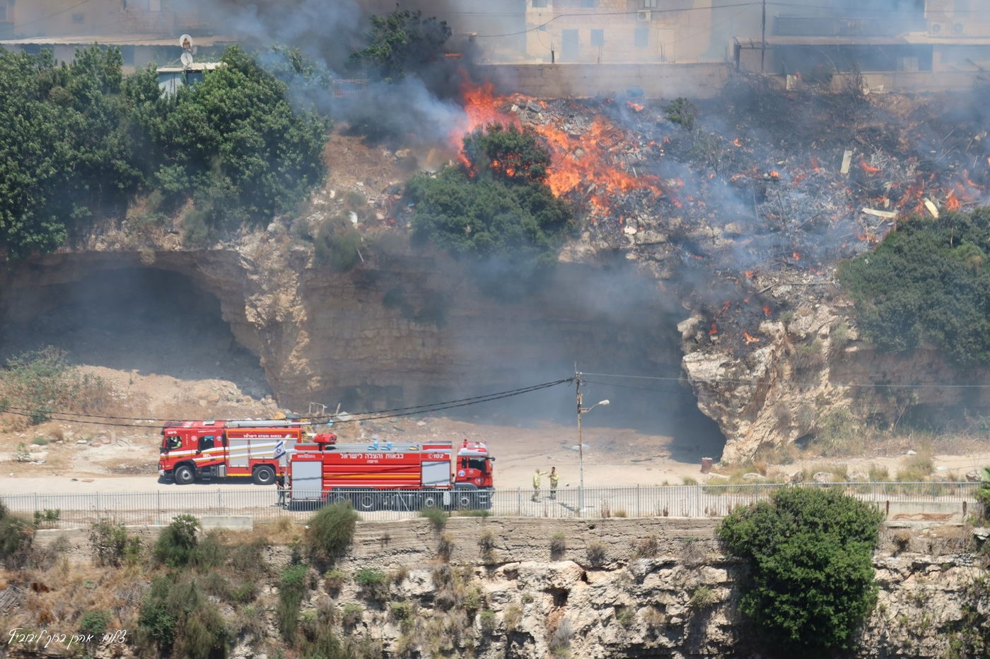 השריפה בשכונת חליסה בחיפה