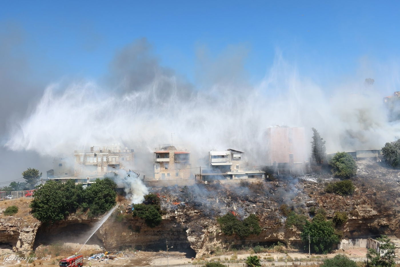 השריפה בשכונת חליסה בחיפה