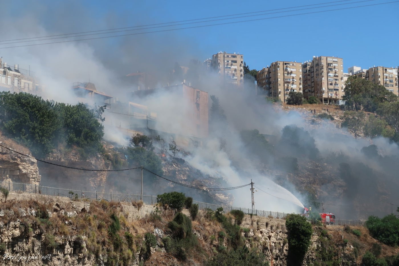 השריפה בשכונת חליסה בחיפה