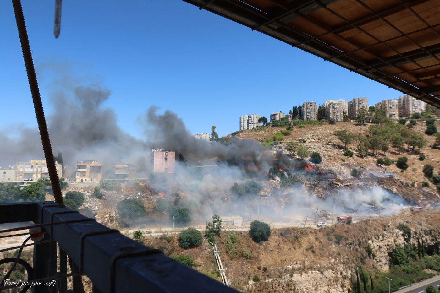 השריפה בשכונת חליסה בחיפה