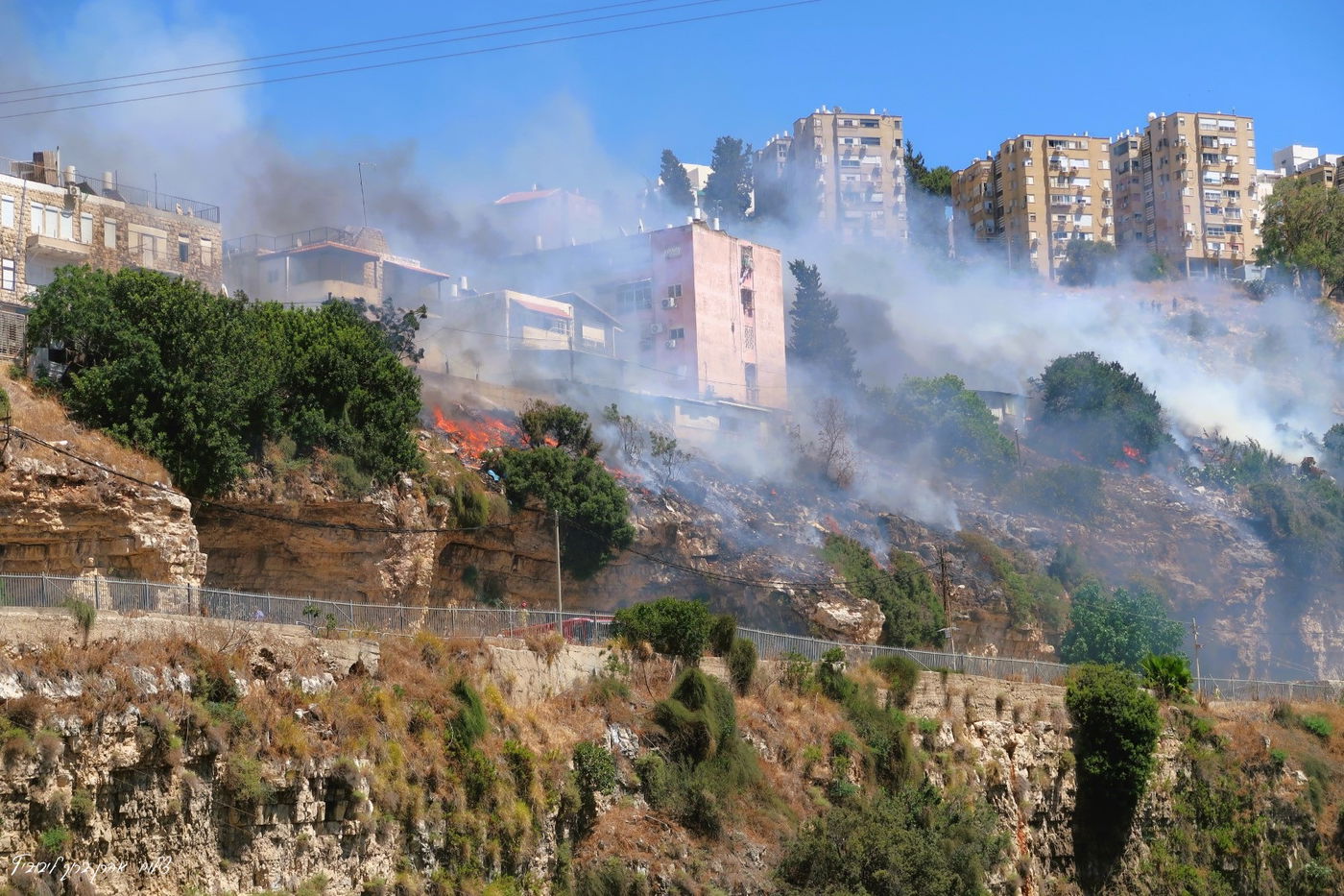 השריפה בשכונת חליסה בחיפה