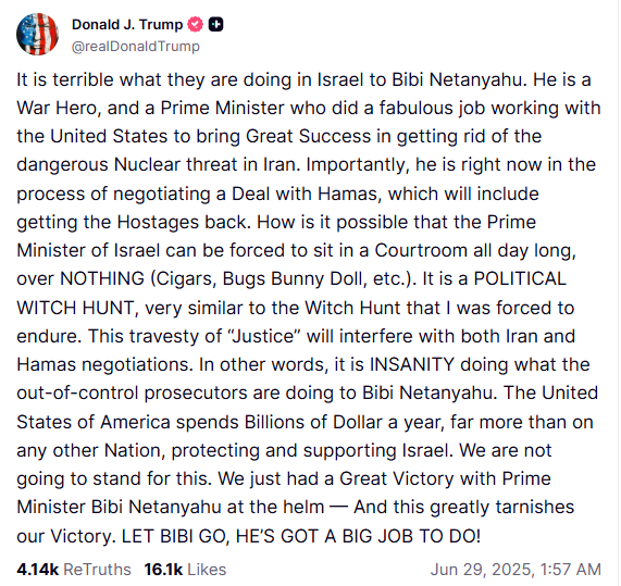 הציוץ המלא של הנשיא טראמפ