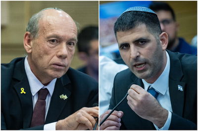 השר קרעי ומבקר המדינה אנגלמן