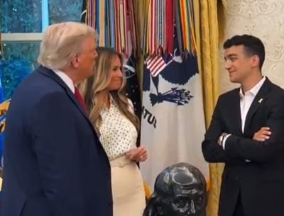 "הם פחדו ממך": המפגש של טראמפ ומלאניה עם עידן אלכסנדר