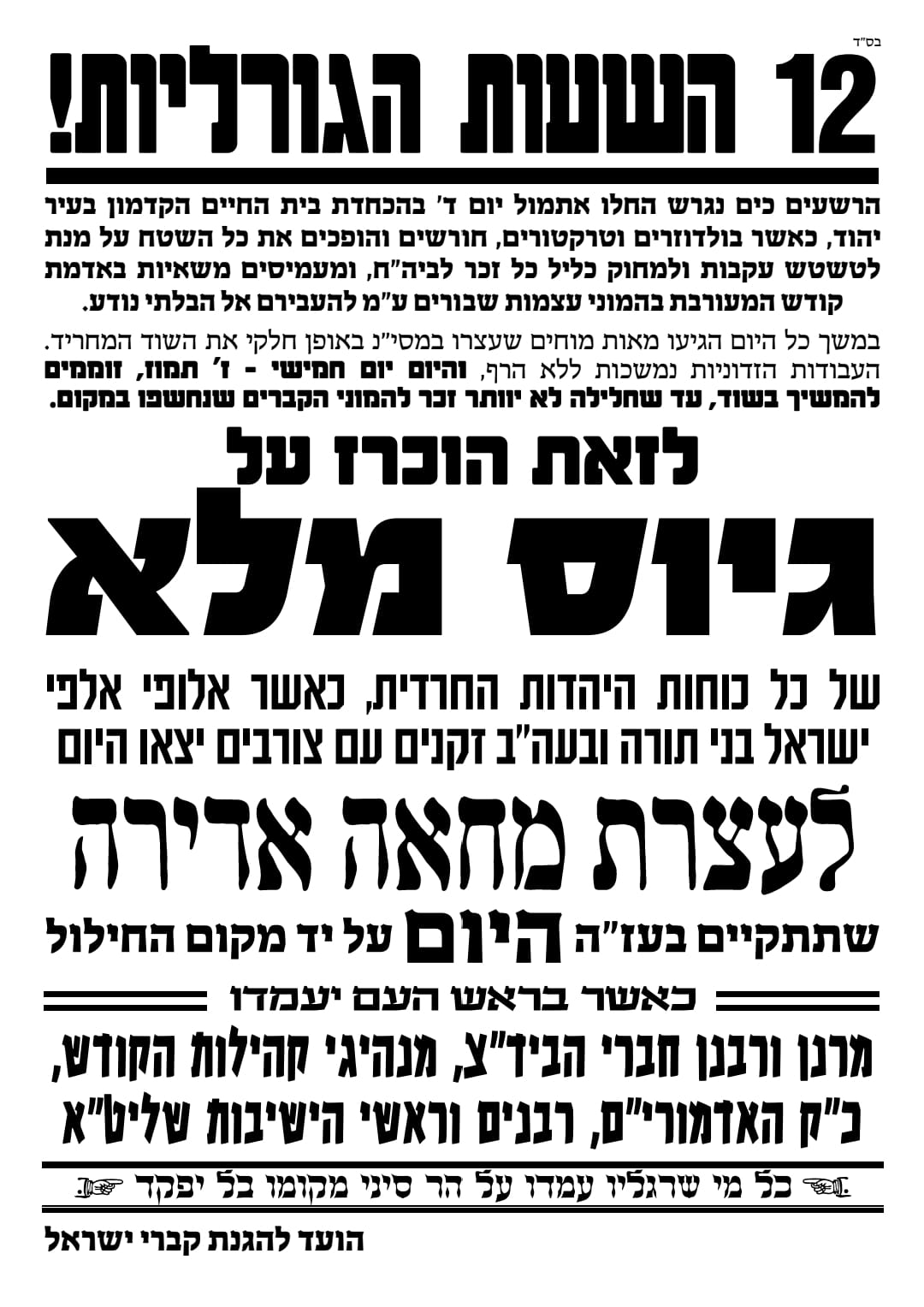 חברת 'אאורה' ממשיכה לחלל קברים עתיקים ביהוד | הרבנים הראשיים יוצאים במחאה