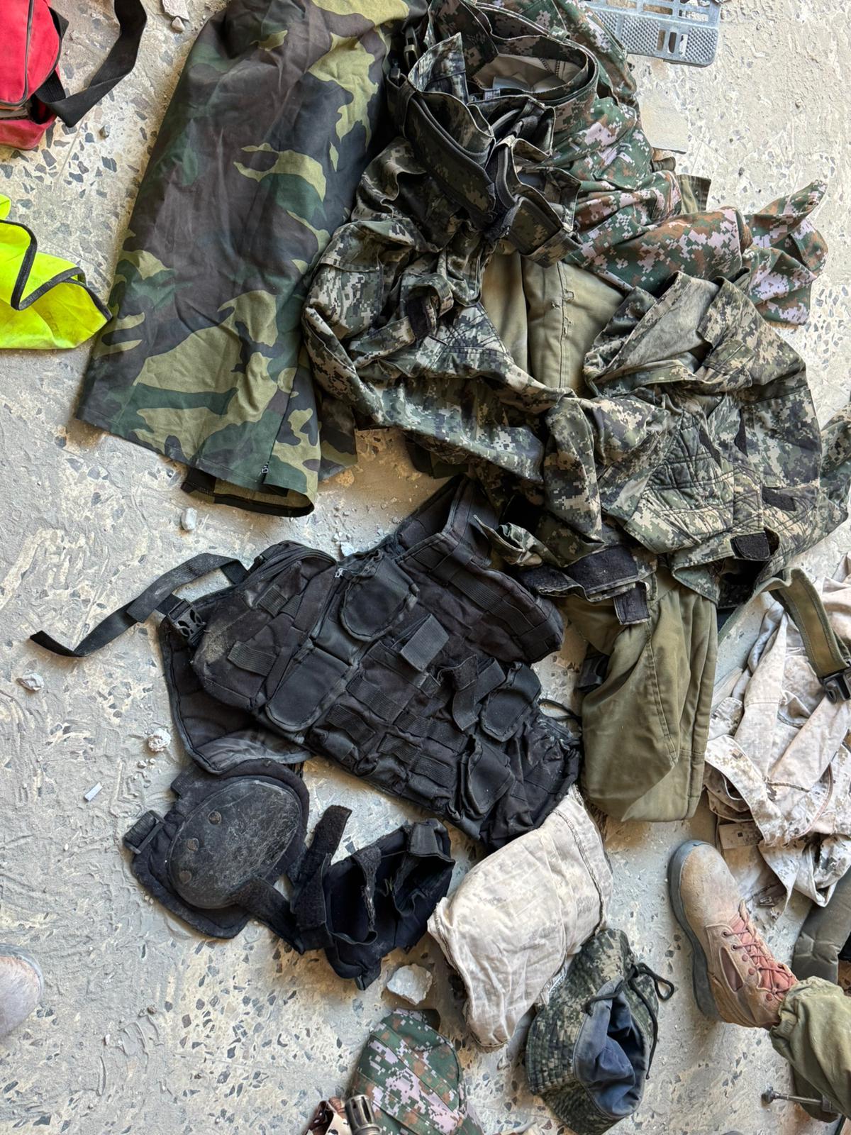 ציוד לחימה שאותרו 