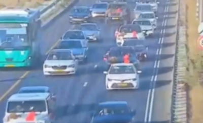 בכביש המרכזי בירושלים: "שיירת החתונה" המסוכנת - נבלמה